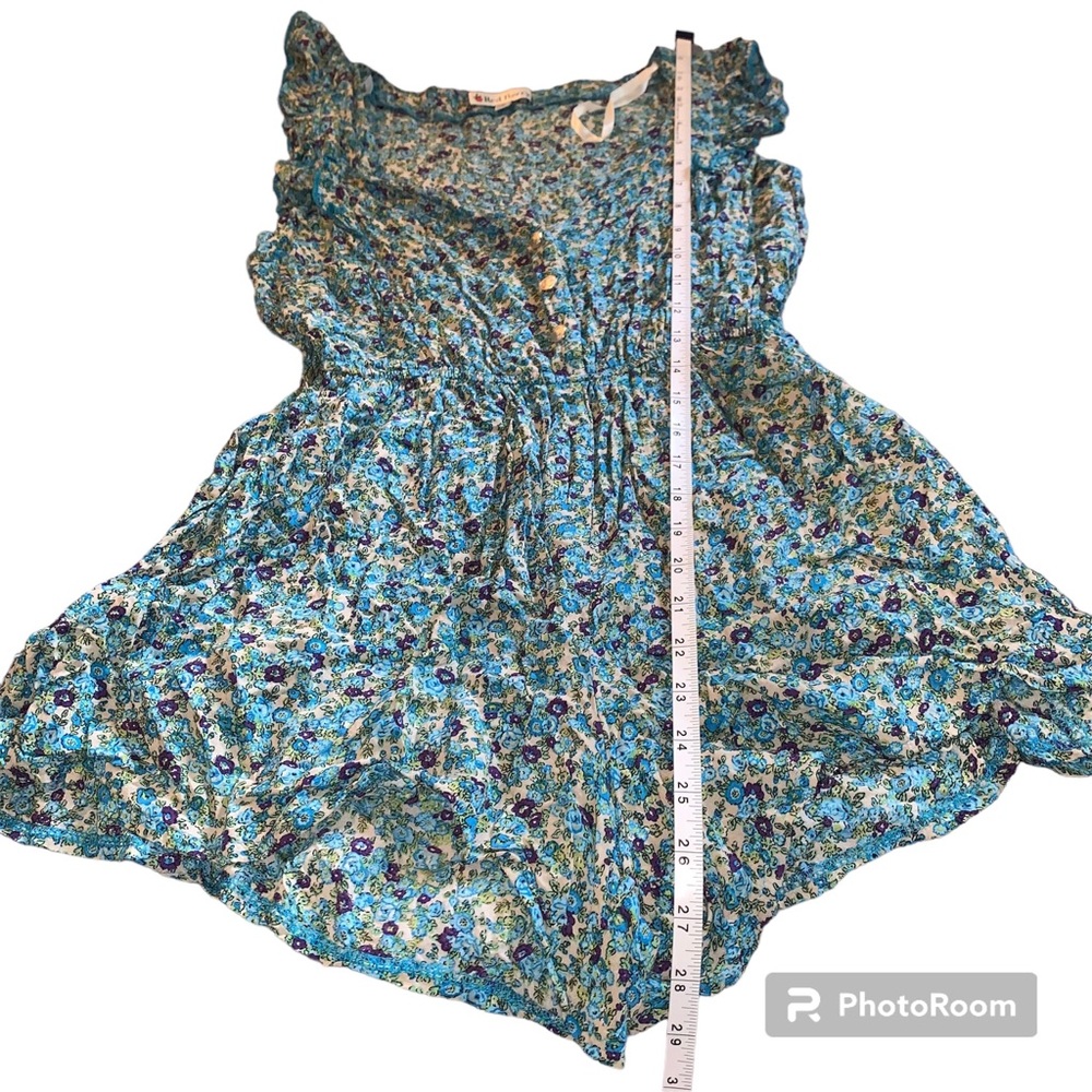 Red Berry Romper Floral Ruffle - Picture 8 of 13